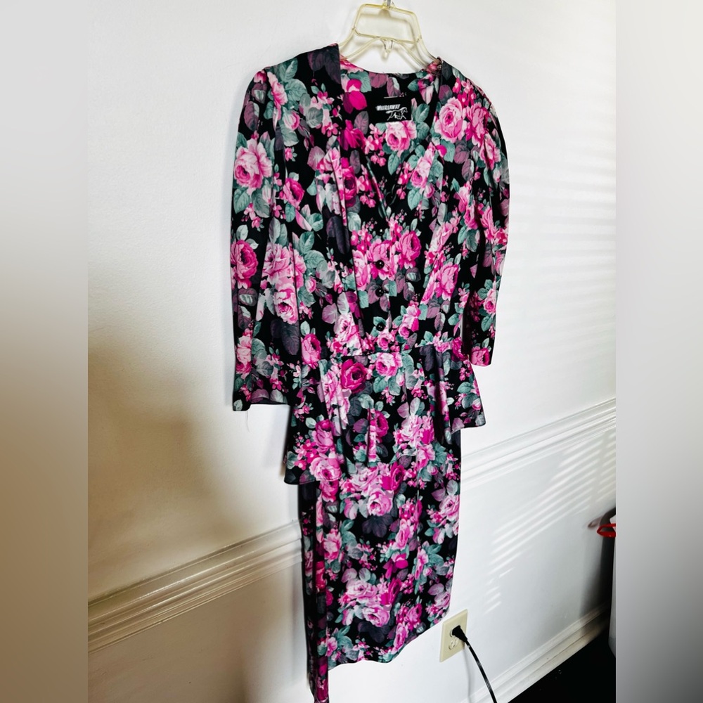 Floral Vintage Dress by Whirlaway Sz 10